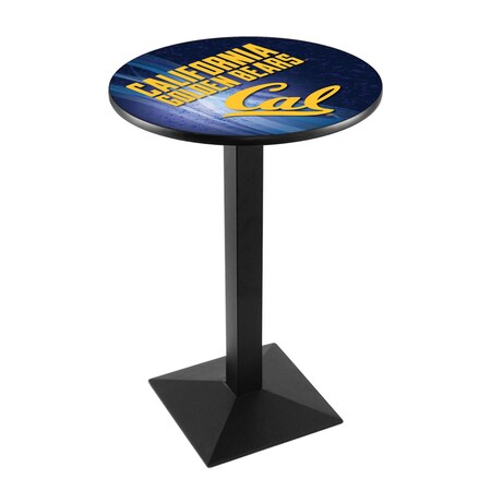Holland Bar Stool Co 42" Blk Wrinkle Cal Pub Table, 36" dia. Top L217B4236Cal-Un-D2
